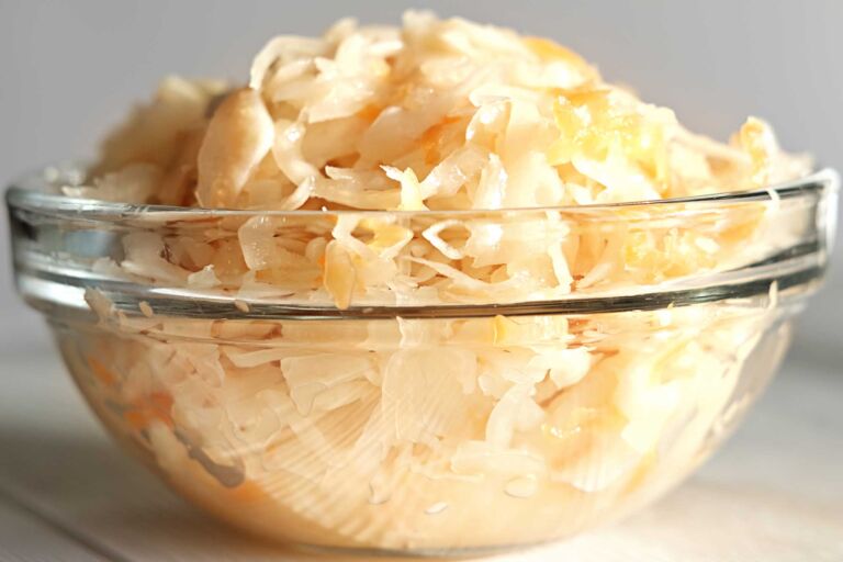 sauerkraut or white fermented cabbage. Canned vegetable food concept.